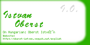 istvan oberst business card